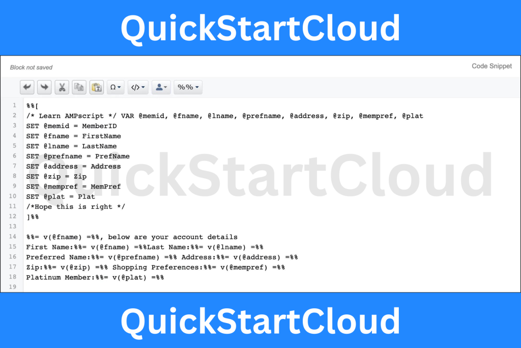 Salesforce Marketing Cloud AmpScript Coding